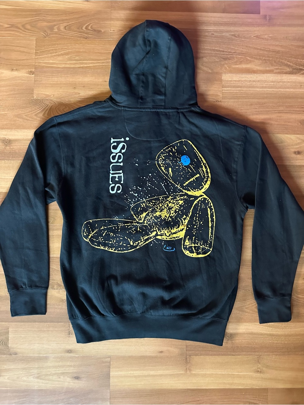 Hot Topic Black Hoodie Korn Issues Doll Graphic and Blue Accent Unisex